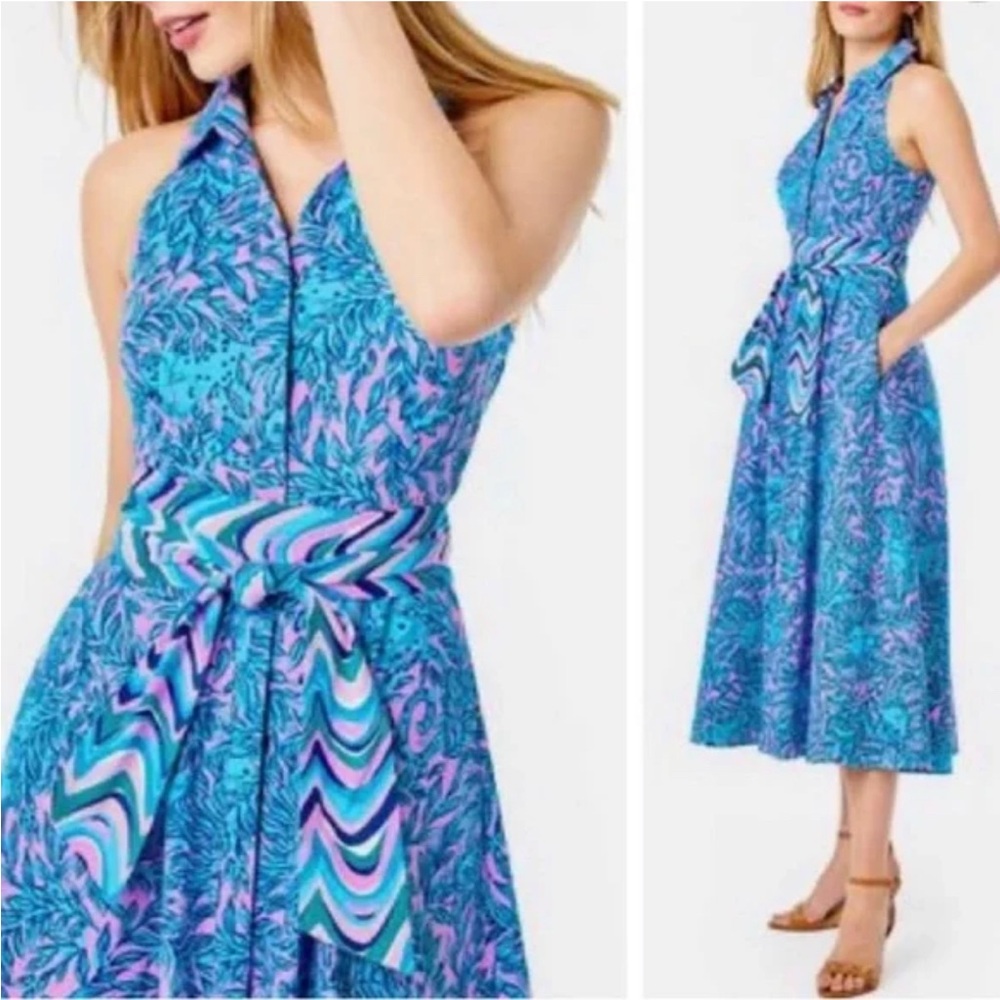 Lilly Pulitzer size 8 Midi Shirtdress